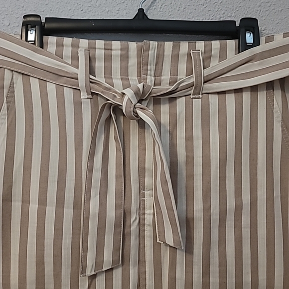 Indigo Rein Taupe & Ivory Stripe Skirt Size 11 - Picture 2 of 3